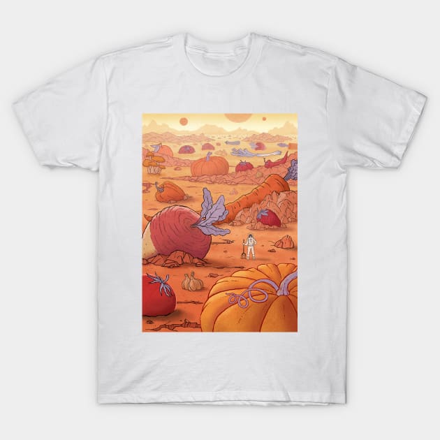 Farming on Mars T-Shirt by Antoine Doré